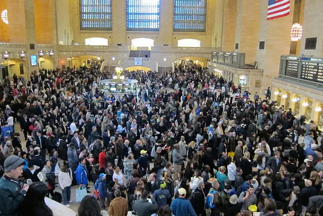 Grand Central at the height of Thanksgiving Day madness